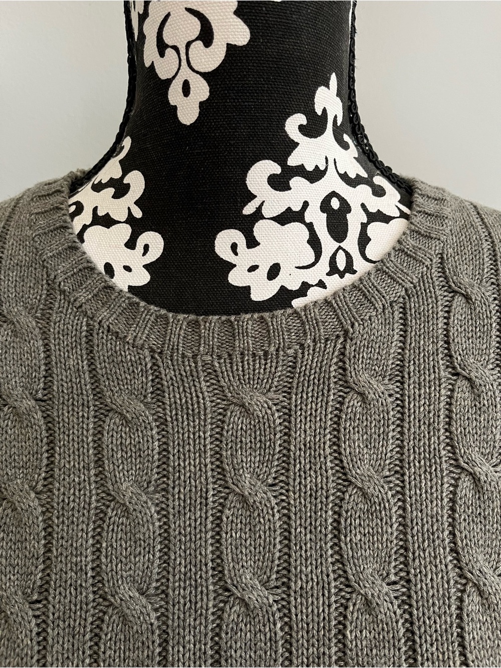 Ralph Lauren Women's Cable Knit Crewneck Sweater Size XL Academia Old Money - Picture 3 of 9